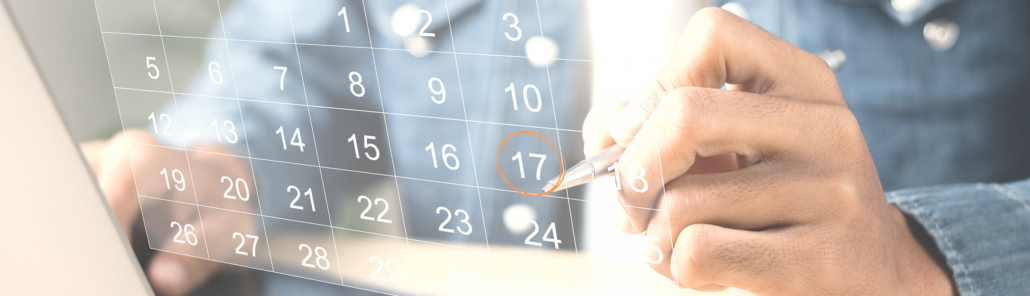 Virtuelle Darstellung eines Termins in einem Kalender