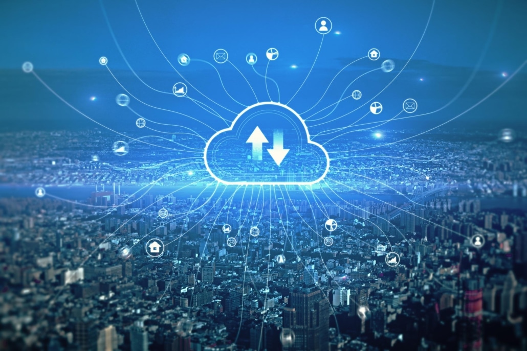 Abstract glowing cloud hologram